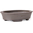 Oval Unglazed bonsai pot by Seto - 105 x 90 x 30 mm