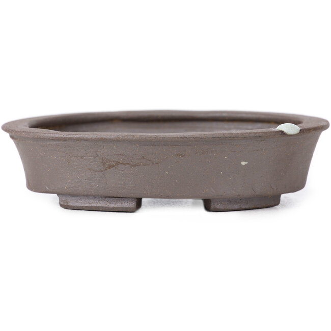 Pot à bonsaï ovale non émaillé par Seto - 105 x 90 x 30 mm