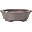 Pot à bonsaï ovale non émaillé par Seto - 105 x 90 x 30 mm