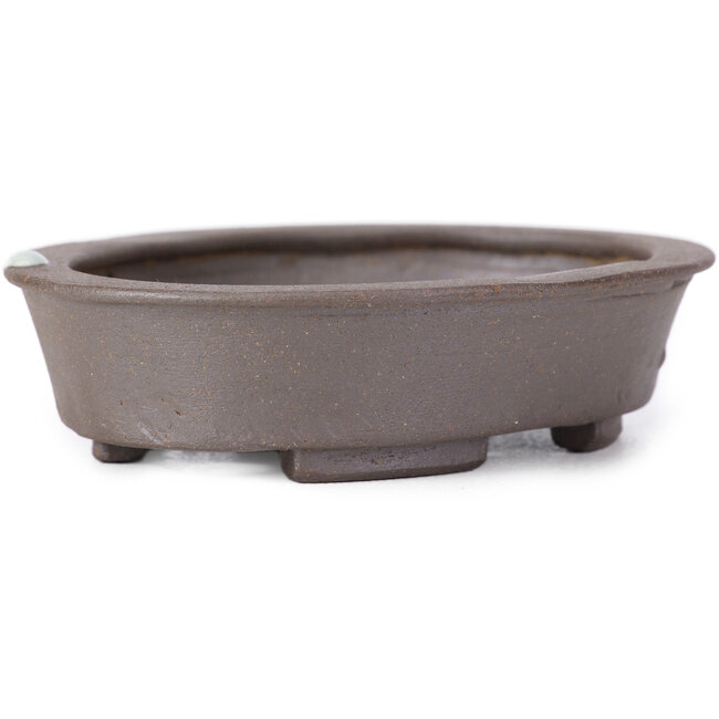 Oval Unglazed bonsai pot by Seto - 105 x 90 x 30 mm