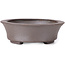 Pot à bonsaï ovale non émaillé par Seto - 105 x 90 x 30 mm