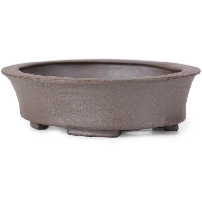 Pot à bonsaï ovale non émaillé par Seto - 105 x 90 x 30 mm