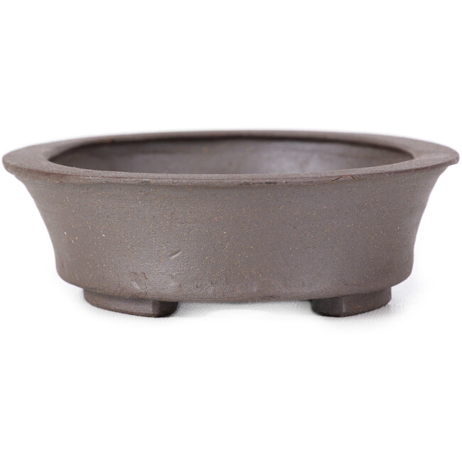 Vaso bonsai ovale non smaltato di Seto - 105 x 90 x 30 mm