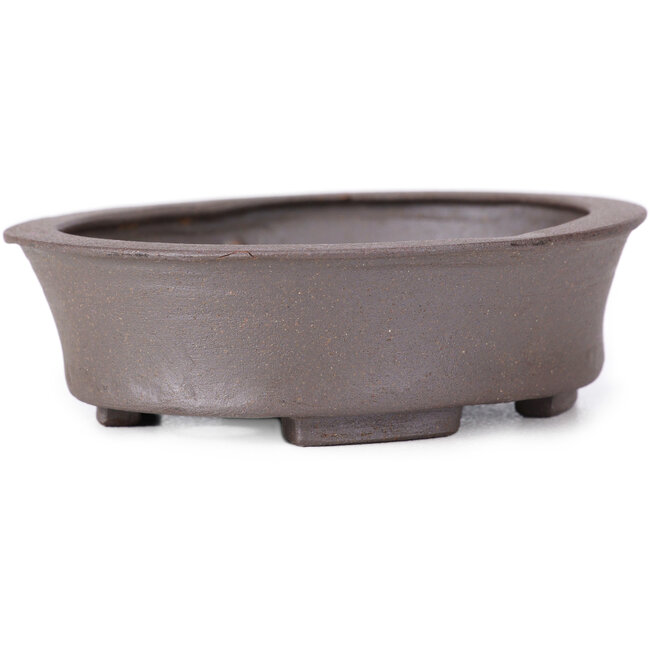 Vaso bonsai ovale non smaltato di Seto - 105 x 90 x 30 mm