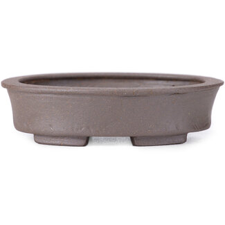 Seto 105 mm oval Unglazed bonsai pot by Seto, Japan