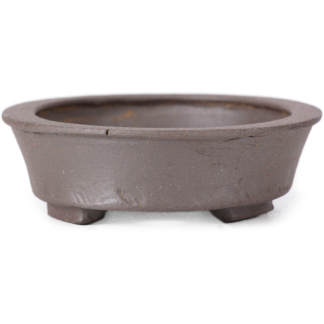 Oval Unglazed bonsai pot by Seto - 105 x 90 x 30 mm