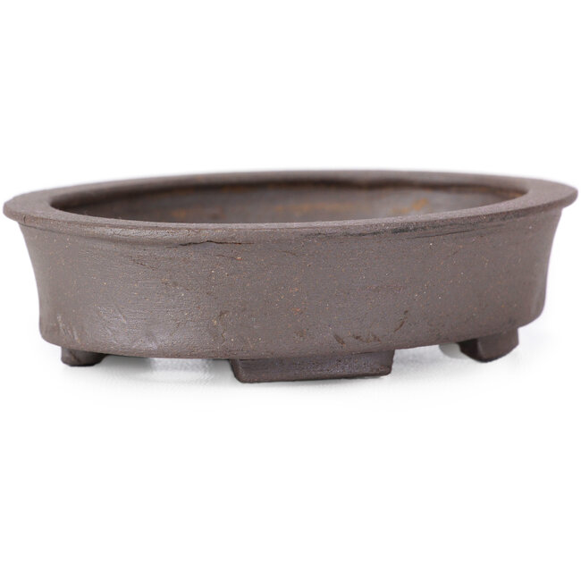 Vaso bonsai ovale non smaltato di Seto - 105 x 90 x 30 mm