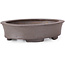 Pot à bonsaï ovale non émaillé par Seto - 105 x 90 x 30 mm