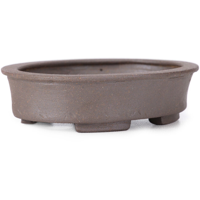 Vaso bonsai ovale non smaltato di Seto - 105 x 90 x 30 mm
