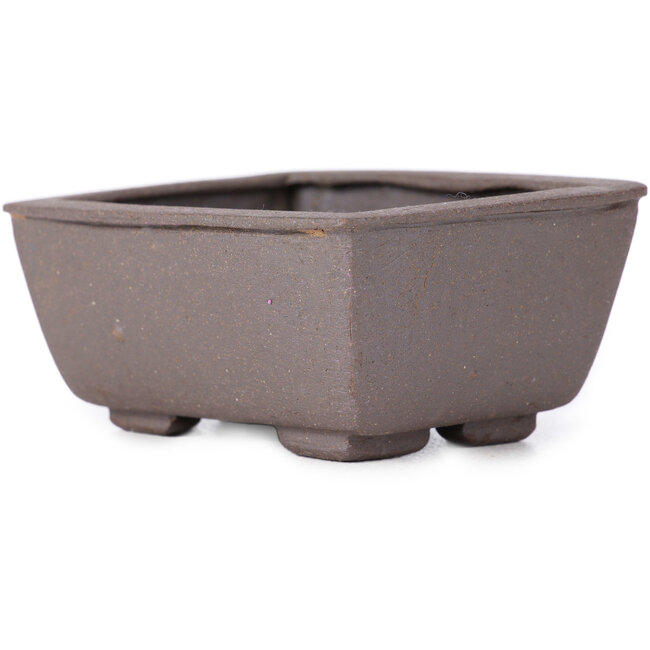 Maceta de bonsái rectangular sin esmaltar de Seto - 90 x 70 x 40 mm