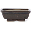 Rectangular brown bonsai pot by Seto - 80 x 65 x 30 mm