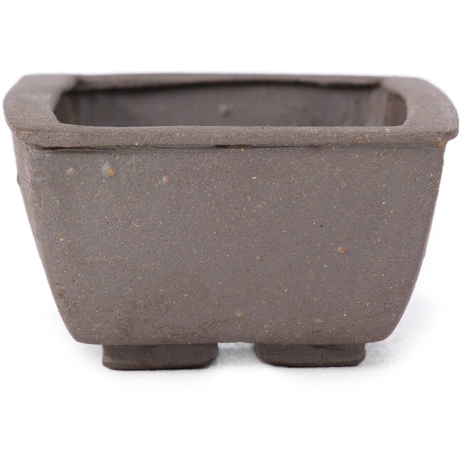 Vaso bonsai rettangolare non smaltato di Seto - 90 x 70 x 40 mm