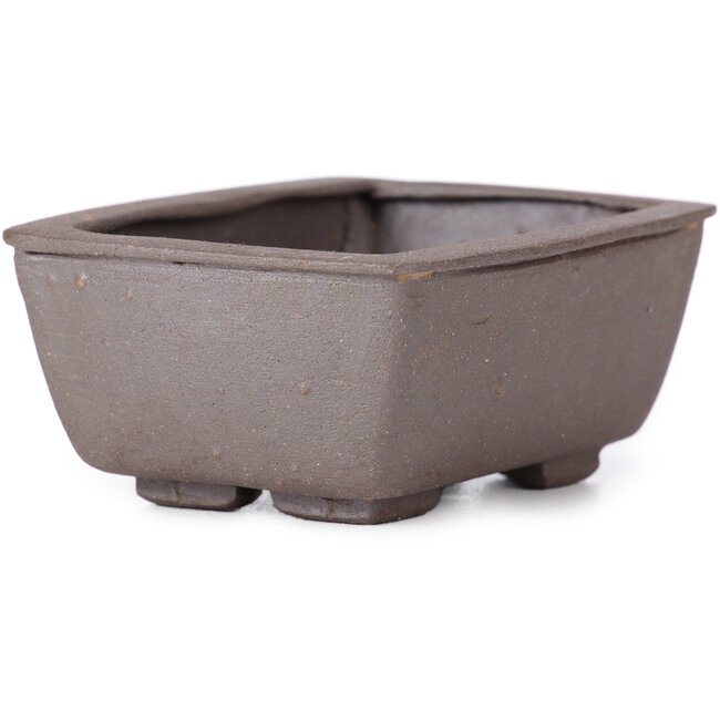 Rectangular Unglazed bonsai pot by Seto - 90 x 70 x 40 mm