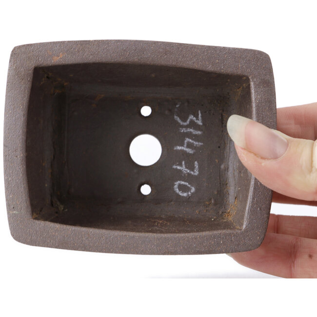 Pot à bonsaï rectangulaire non émaillé par Seto - 90 x 70 x 40 mm
