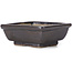 Pot à bonsaï rectangulaire marron par Seto - 80 x 65 x 30 mm