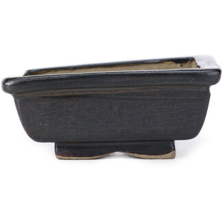 Seto 80 mm rectangular brown bonsai pot by Seto, Japan