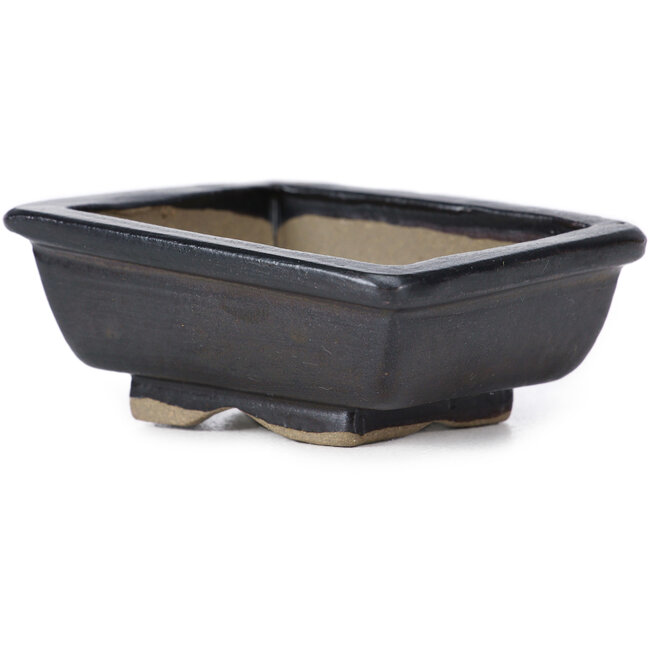 Rectangular brown bonsai pot by Seto - 80 x 65 x 30 mm