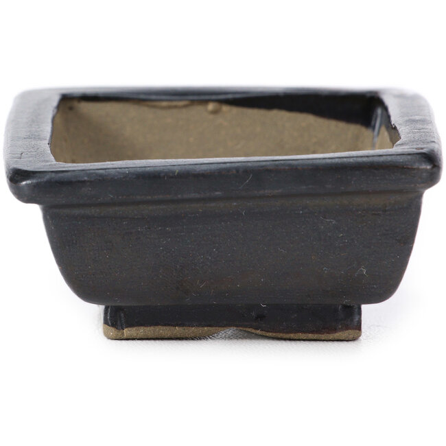 Vaso bonsai marrone rettangolare di Seto - 80 x 65 x 30 mm