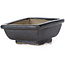 Rectangular brown bonsai pot by Seto - 80 x 65 x 30 mm