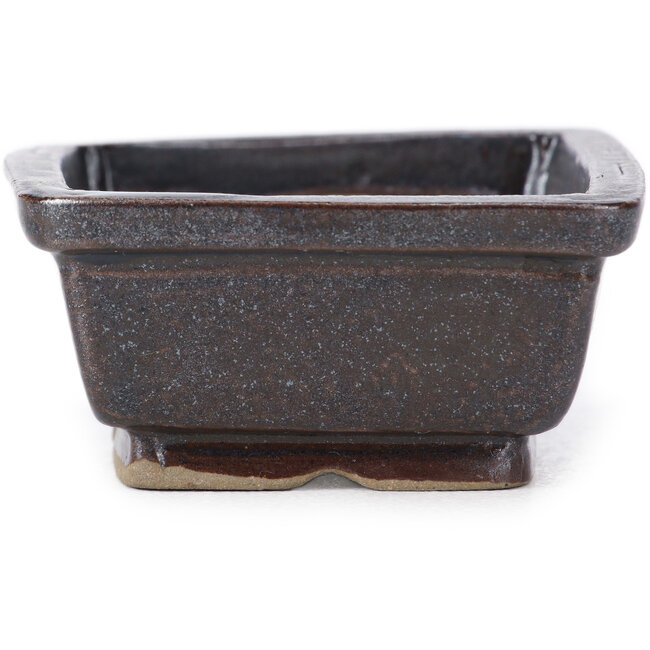 Vaso bonsai marrone rettangolare di Seto - 80 x 65 x 30 mm