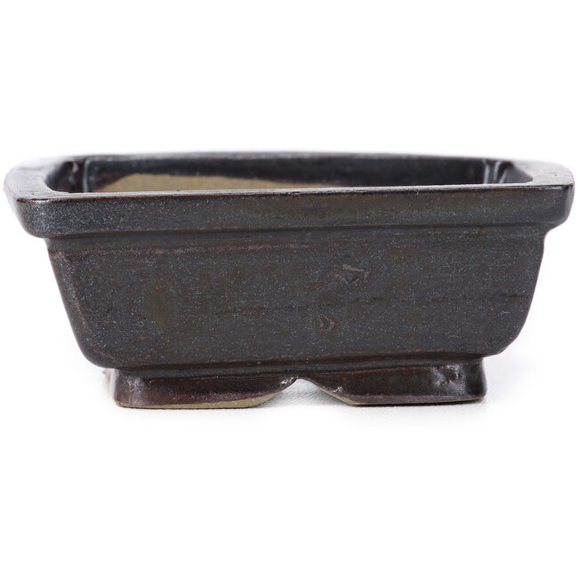 Vaso bonsai marrone rettangolare di Seto - 80 x 65 x 30 mm