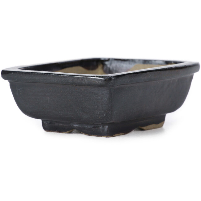 Pot à bonsaï rectangulaire marron par Seto - 80 x 65 x 30 mm
