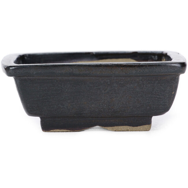 Rectangular brown bonsai pot by Seto - 80 x 65 x 30 mm