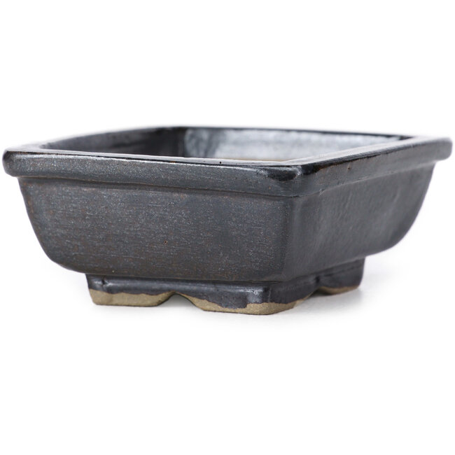 Rechthoekige bruine bonsaipot van Seto - 80 x 65 x 30 mm