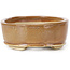 Vaso bonsai ovale marrone di Seto - 85 x 70 x 25 mm