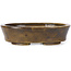 Oval brown bonsai pot by Seto - 105 x 85 x 30 mm