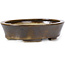 Pot à bonsaï ovale marron par Seto - 105 x 85 x 30 mm