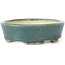 Ovale groene bonsai pot van Seto - 100 x 85 x 25 mm
