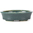 Oval green bonsai pot by Seto - 110 x 90 x 30 mm