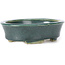 Oval green bonsai pot by Seto - 110 x 90 x 30 mm