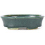 Oval green bonsai pot by Seto - 110 x 90 x 30 mm