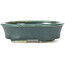 Pot à bonsaï ovale vert par Seto - 110 x 90 x 30 mm