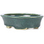 Oval green bonsai pot by Seto - 110 x 90 x 30 mm