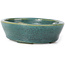 Pot à bonsaï ovale vert par Seto - 95 x 75 x 25 mm