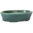 Pot à bonsaï ovale vert par Seto - 95 x 75 x 25 mm