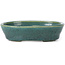 Ovale groene bonsai pot van Seto - 95 x 75 x 25 mm