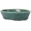 Pot à bonsaï ovale vert par Seto - 95 x 75 x 25 mm