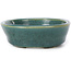 Ovale groene bonsai pot van Seto - 95 x 75 x 25 mm