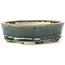 Pot à bonsaï ovale vert par Seto - 100 x 80 x 25 mm