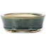 Vaso bonsai ovale verde di Seto - 100 x 80 x 25 mm