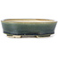 Oval green bonsai pot by Seto - 100 x 80 x 25 mm