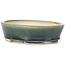 Oval green bonsai pot by Seto - 100 x 80 x 25 mm