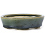 Pot à bonsaï ovale vert par Seto - 100 x 80 x 25 mm