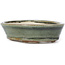 Pot à bonsaï ovale vert par Seto - 100 x 80 x 25 mm