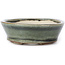 Oval green bonsai pot by Seto - 100 x 80 x 25 mm