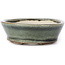 Pot à bonsaï ovale vert par Seto - 100 x 80 x 25 mm